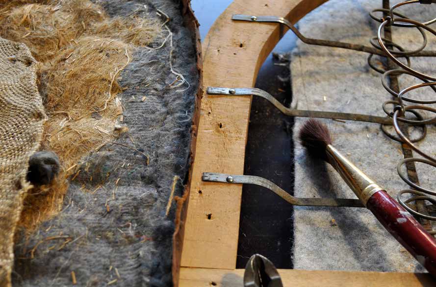 Detail einer traditionellen Polsterarbeit